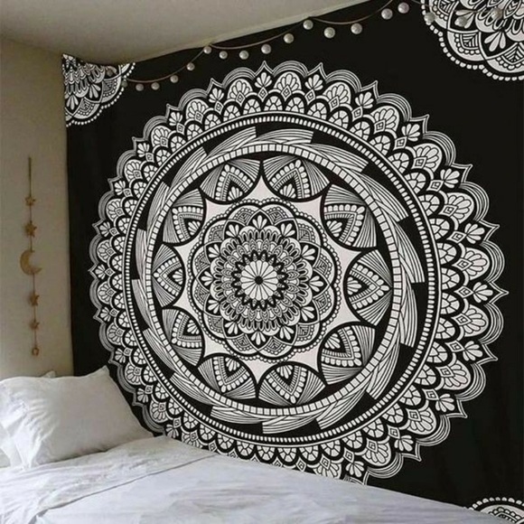 Freebird Revolution Other - Black and White Mandala Bold Huge Tapestry